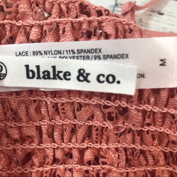 Blake & Co Lace Triangle V-Neck Smock Back Bralette NWT Sz M - Picture 6 of 9